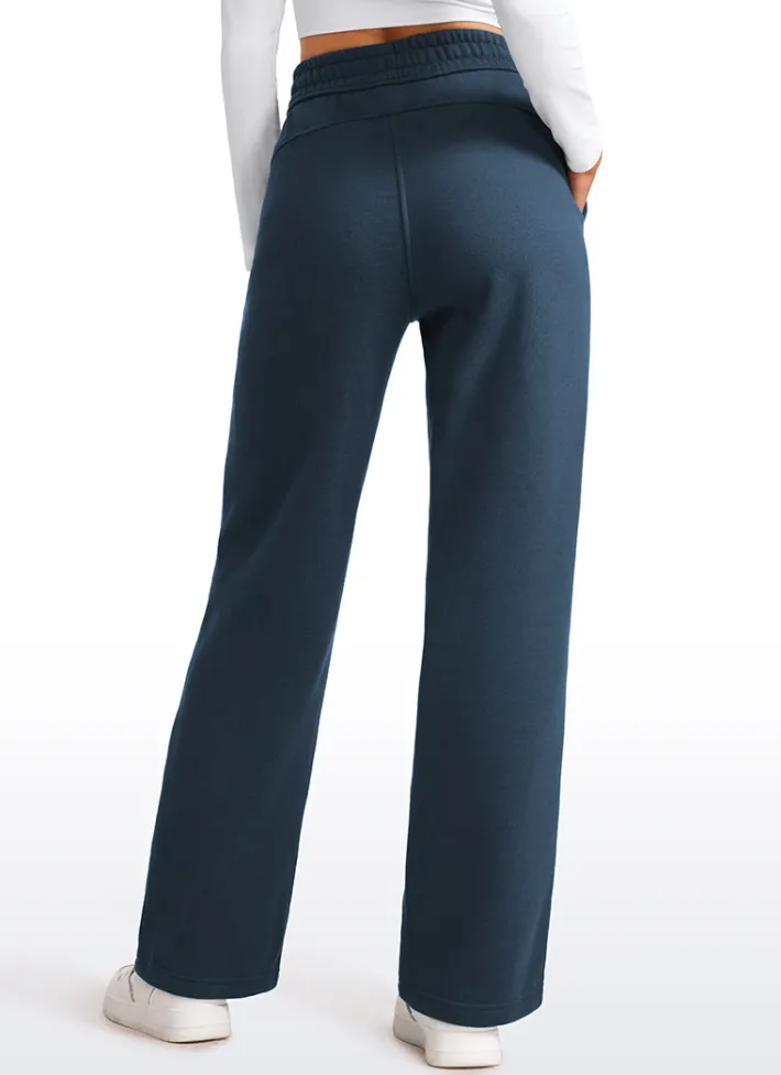 Shop CRZ YOGA Cotton Fleece Lined Straight Leg Sweatpants 30''