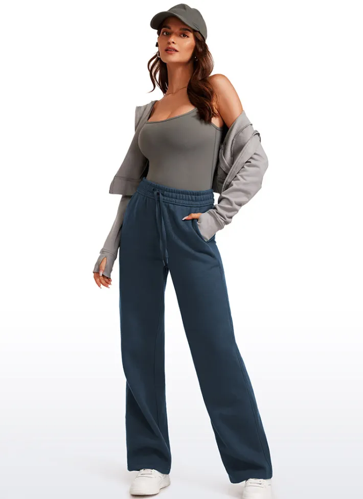 Shop CRZ YOGA Cotton Fleece Lined Straight Leg Sweatpants 30''