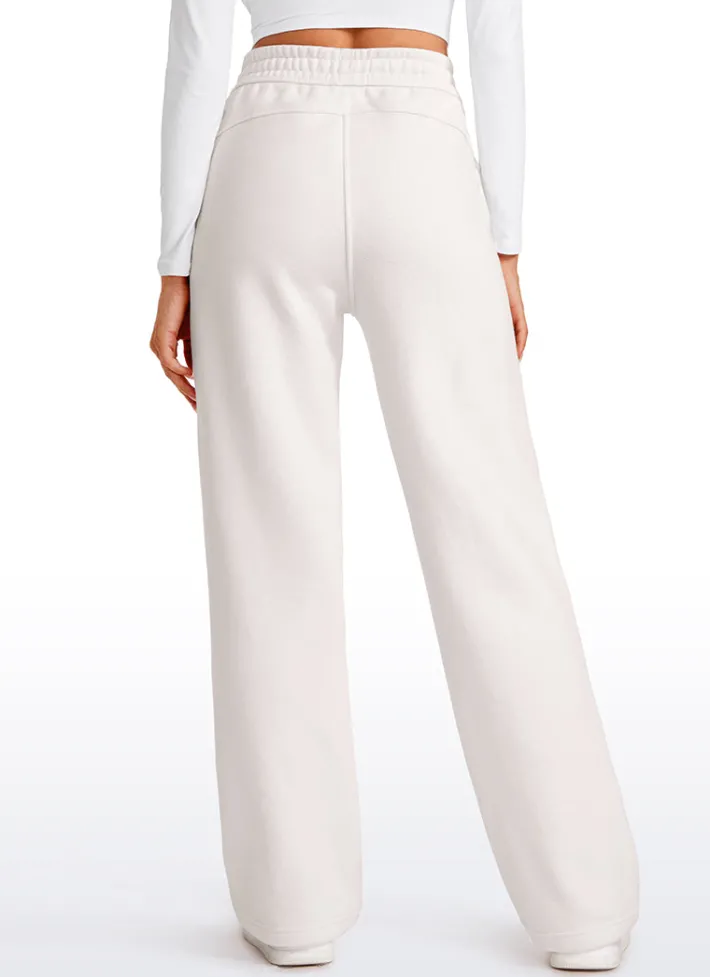 Shop CRZ YOGA Cotton Fleece Lined Straight Leg Sweatpants 30''
