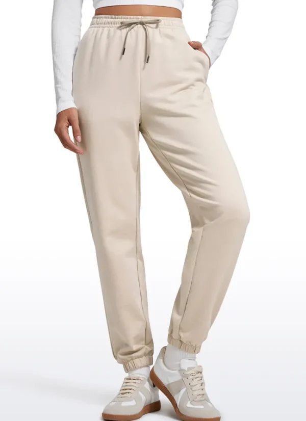 Best CRZ YOGA Cotton Fleece Sweatpants Pockets Joggers 28"