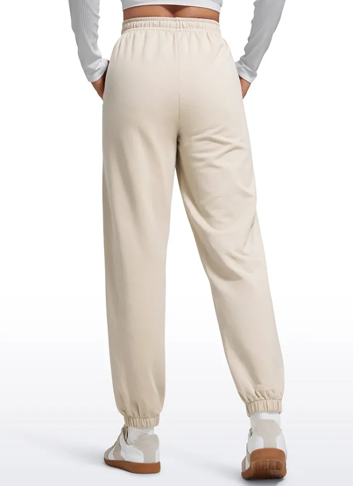 Best CRZ YOGA Cotton Fleece Sweatpants Pockets Joggers 28"