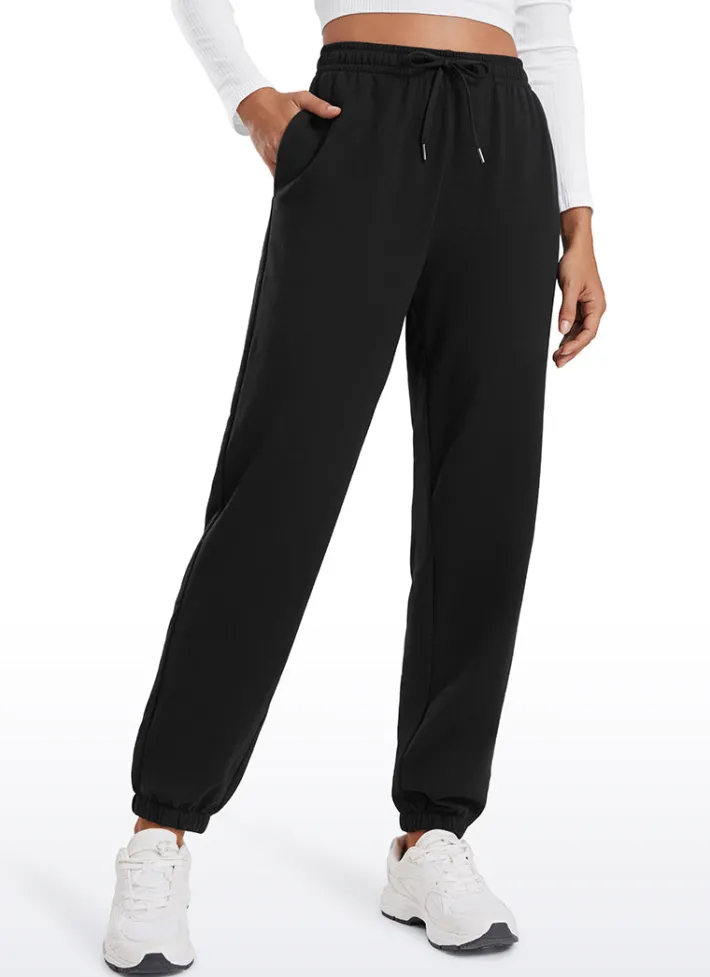 Best CRZ YOGA Cotton Fleece Sweatpants Pockets Joggers 28"