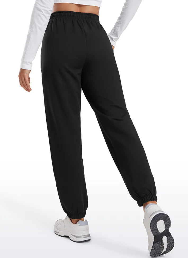 Best CRZ YOGA Cotton Fleece Sweatpants Pockets Joggers 28"