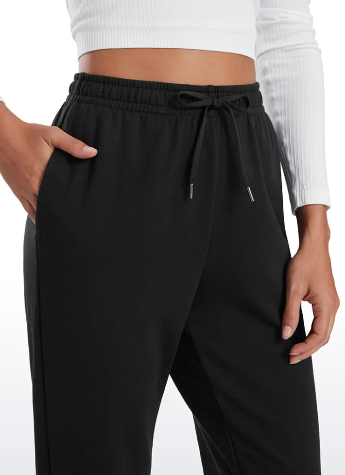 Best CRZ YOGA Cotton Fleece Sweatpants Pockets Joggers 28"