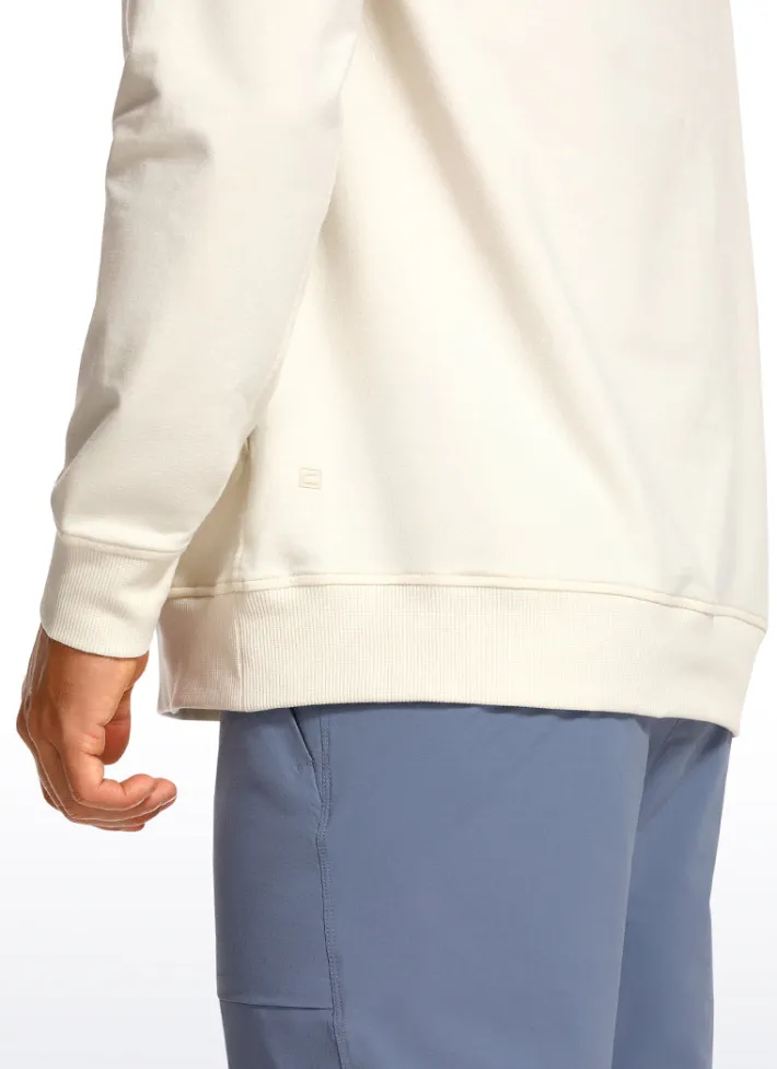New CRZ YOGA Cotton Loose Fit Long Sleeve Hoodies