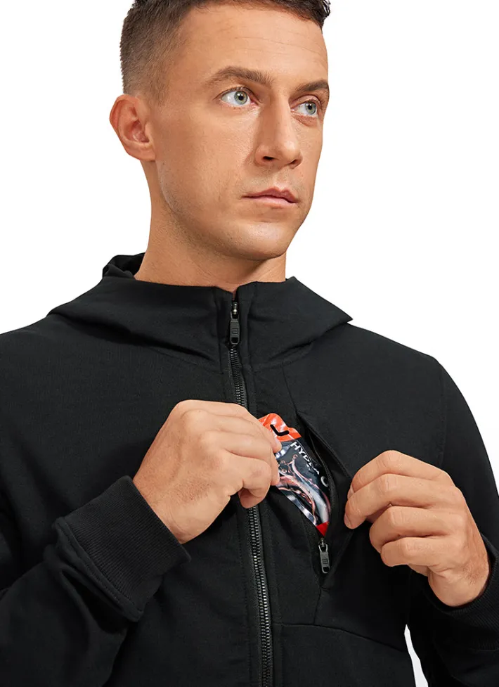 Best Sale CRZ YOGA Cotton Terry Zip-up Jackets with Pockets