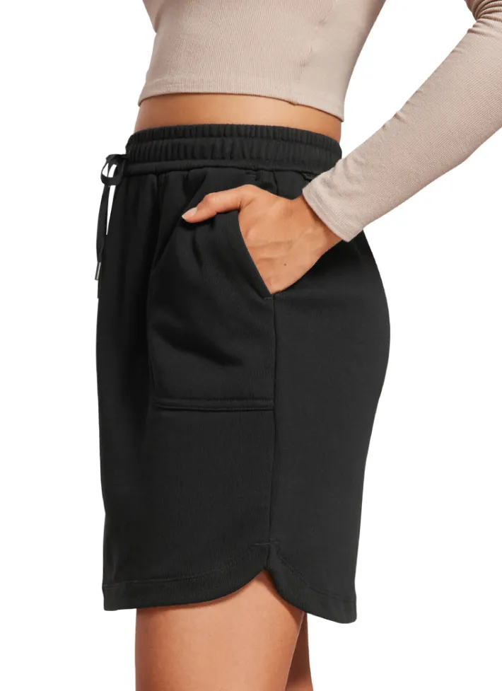 Fashion CRZ YOGA Down the Street Cotton Sweat Jersey Skirts 17'' with Pockets