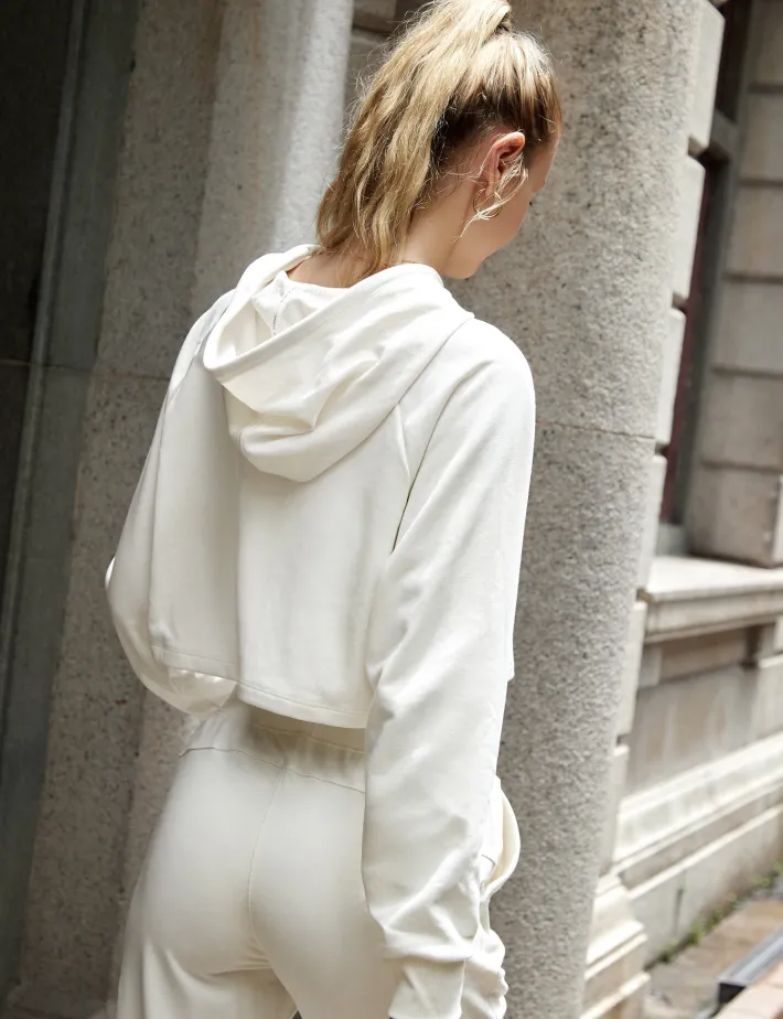 Best Sale CRZ YOGA Down the Street Cropped Hoodies