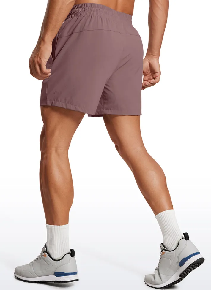 Sale CRZ YOGA Feathery-Fit 2 in 1 Athletic Shorts 5''- with Pockets Mauve