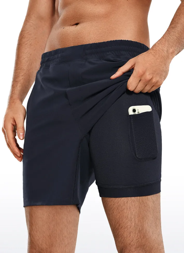 Shop CRZ YOGA Feathery-Fit Athletic Shorts 7''- Lined