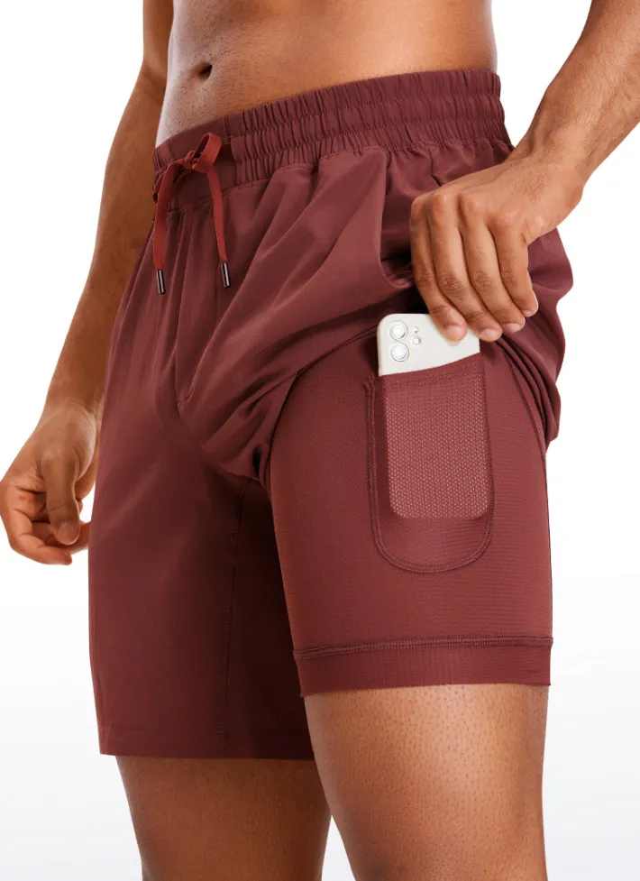 Shop CRZ YOGA Feathery-Fit Athletic Shorts 7''- Lined