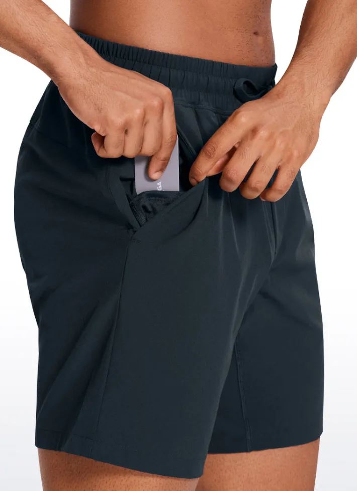 Fashion CRZ YOGA Feathery-Fit Athletic Shorts 7''- Linerless Navy