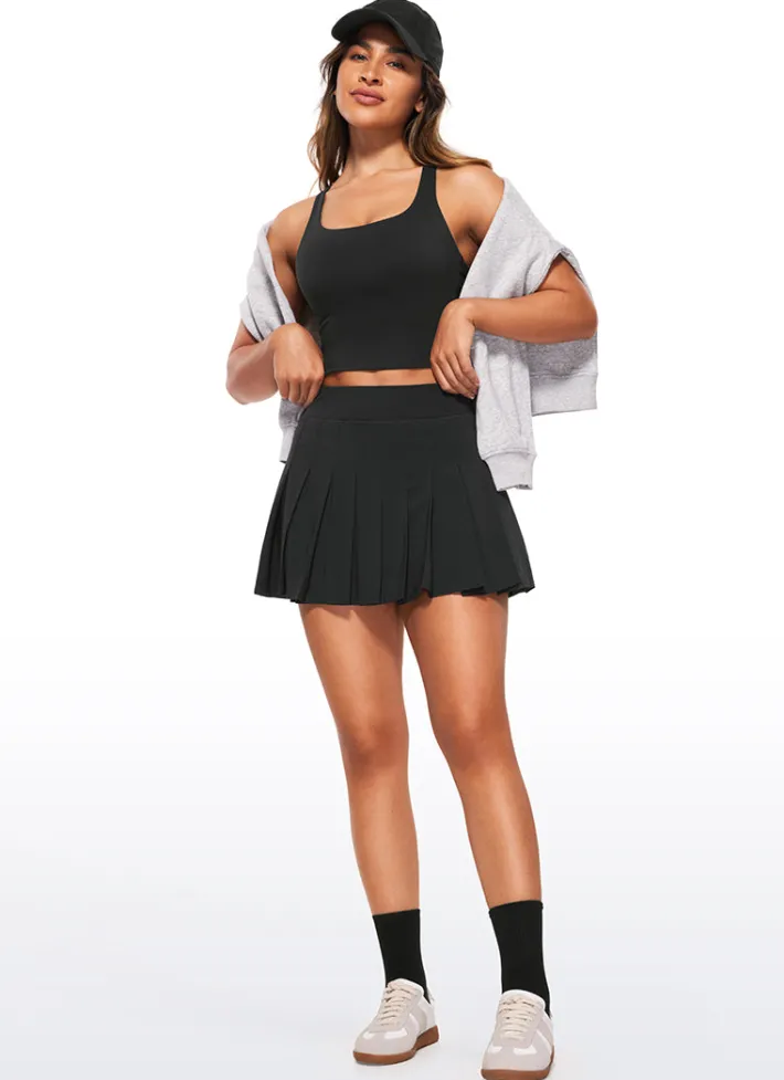 Fashion CRZ YOGA Feathery-Fit Soft A Line Pleated Tennis Skirt 14''