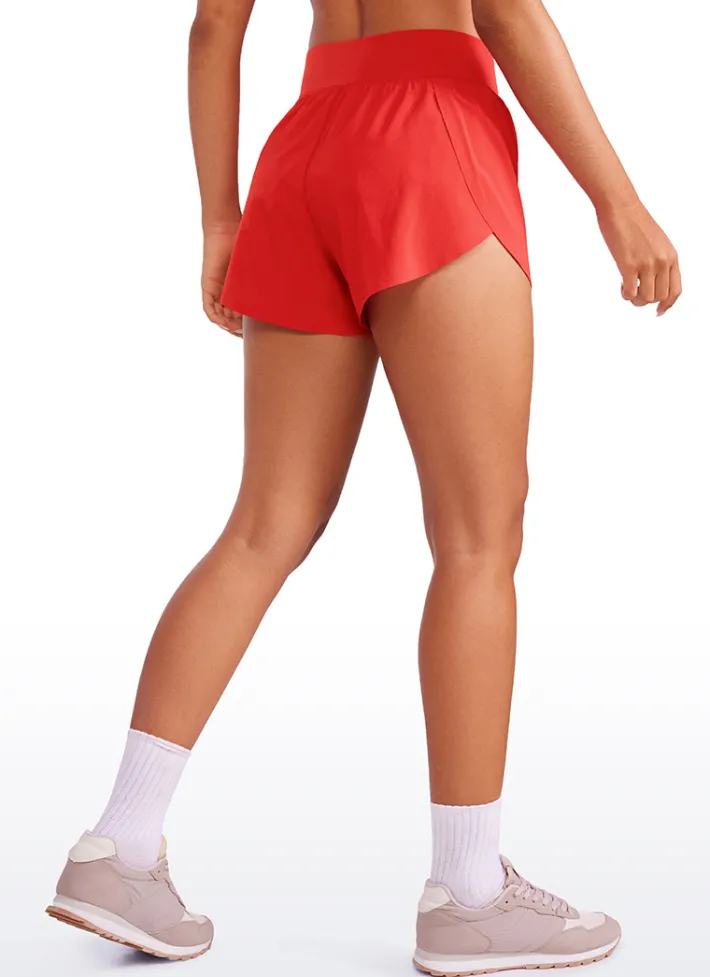 Best Sale CRZ YOGA Feathery-Fit Soft High Rise Dolphin Lined Shorts 3''