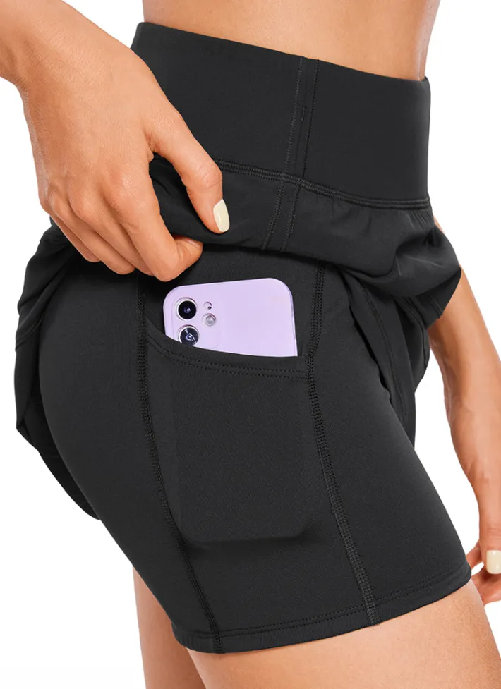 Fashion CRZ YOGA Feathery-Fit Soft High Waist Tennis Skirt 14''