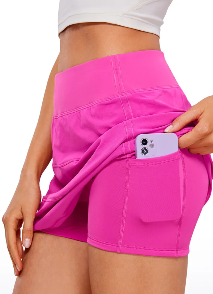 Fashion CRZ YOGA Feathery-Fit Soft High Waist Tennis Skirt 14''
