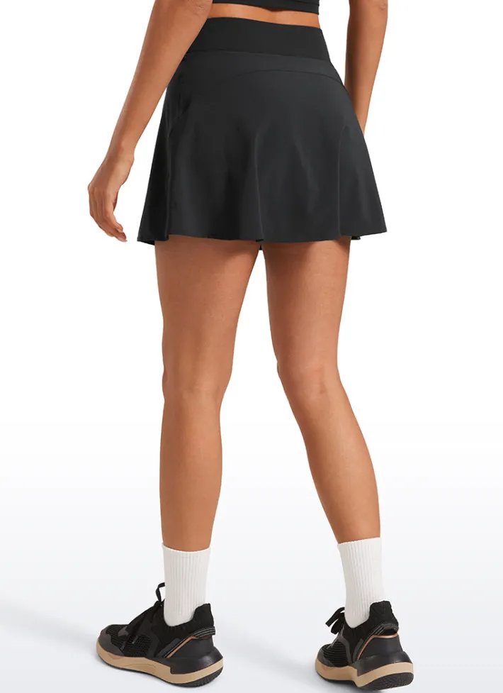 Online CRZ YOGA Feathery-Fit Soft High Waisted Flowy A Line Skirts with Pockets 14''