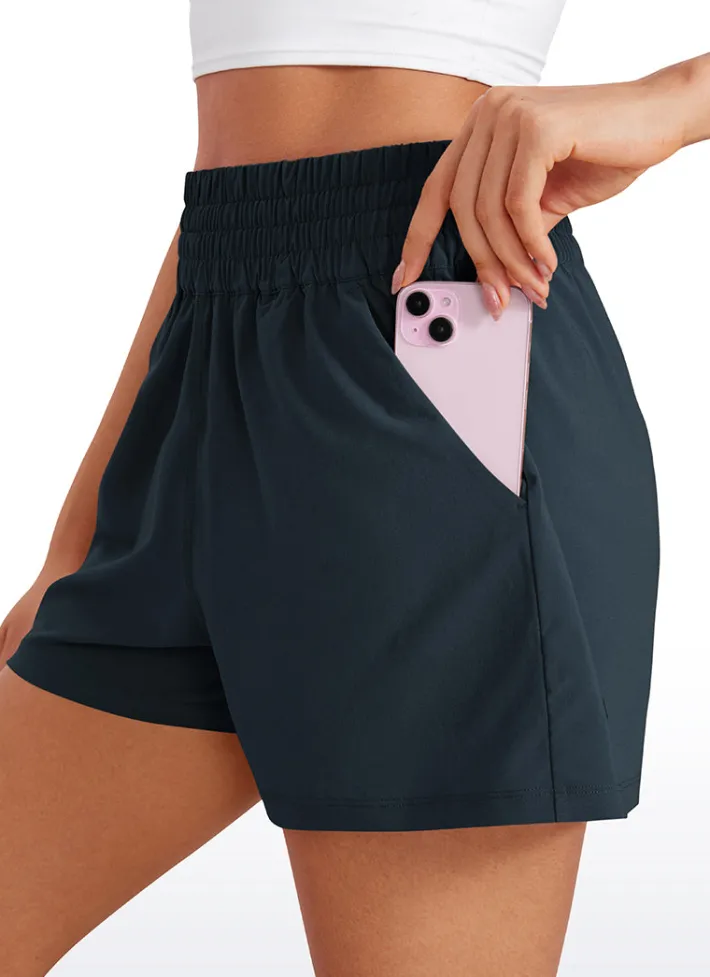 Sale CRZ YOGA Feathery-Fit Soft High Waisted Linerless Golf Shorts with Pockets 3''