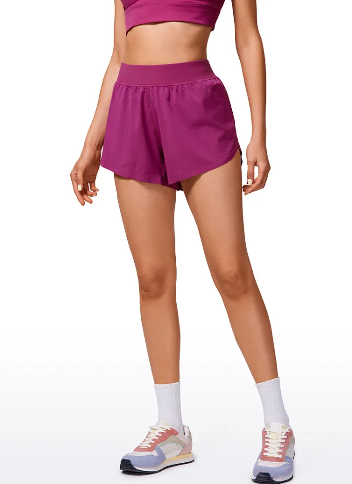 Flash Sale CRZ YOGA Feathery-Fit Soft Mid Rise Dolphin Lined Shorts 4''