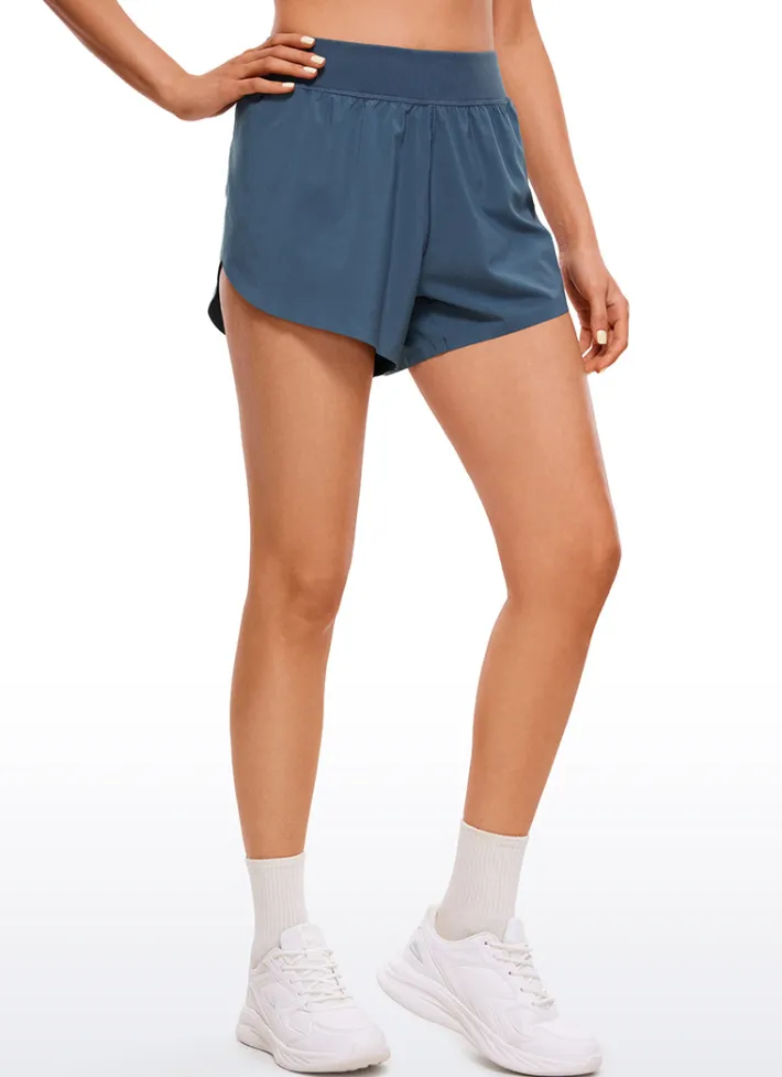 Sale CRZ YOGA Feathery-Fit Soft Mid Rise Dolphin Lined Shorts 4''