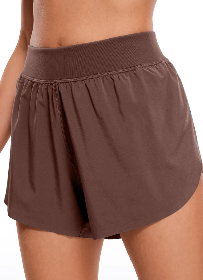 Flash Sale CRZ YOGA Feathery-Fit Soft Mid Rise Dolphin Lined Shorts 4''