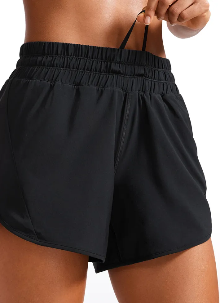 New CRZ YOGA Feathery-Fit Soft Mid Rise Lined Shorts 5''