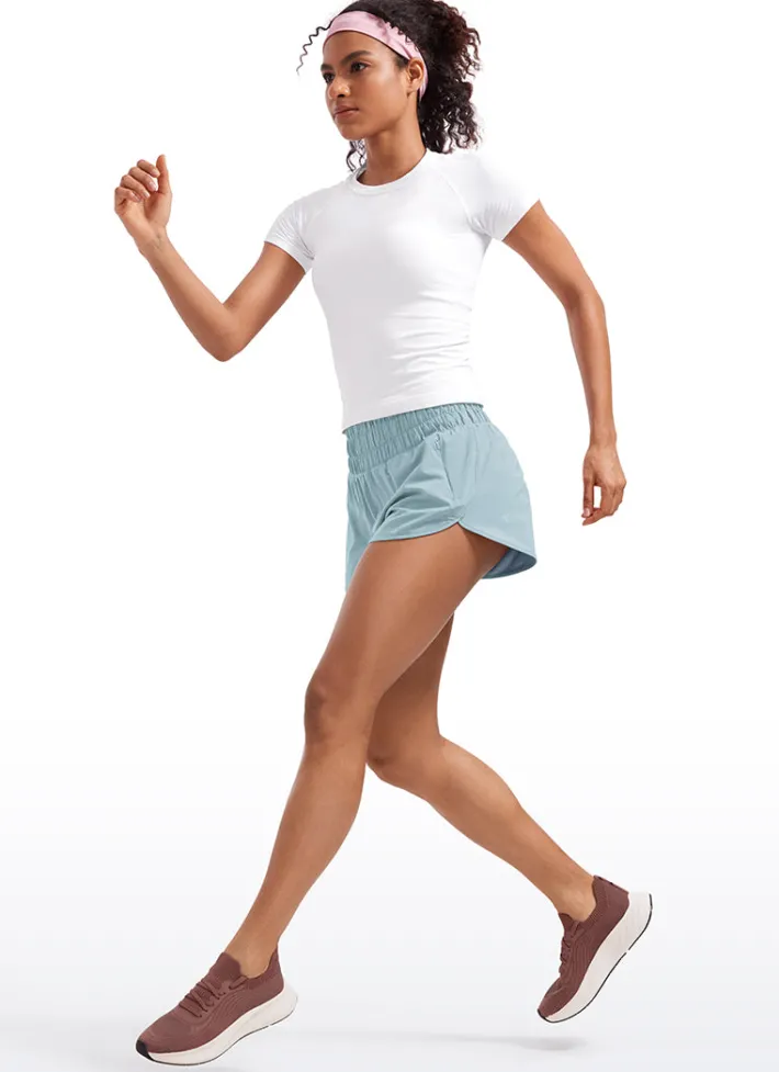 Outlet CRZ YOGA Feathery-Fit Soft Super High Waisted Dolphin Shorts Pocket 3''