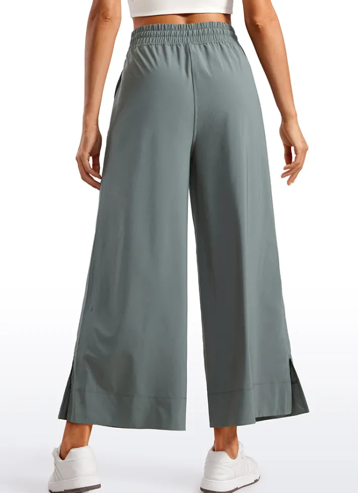 Outlet CRZ YOGA Feathery-Fit Soft Wide Leg High Waisted Capri Pants with Pockets 25''