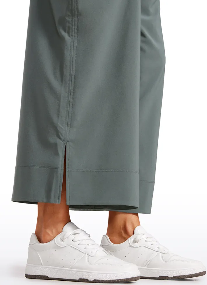 Outlet CRZ YOGA Feathery-Fit Soft Wide Leg High Waisted Capri Pants with Pockets 25''
