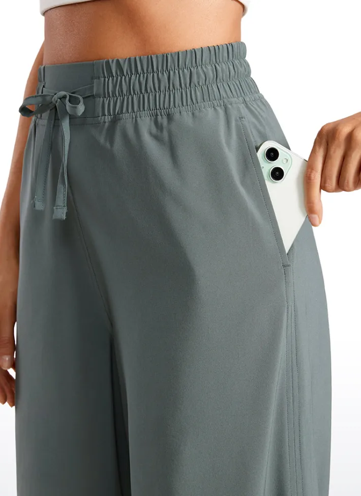 Outlet CRZ YOGA Feathery-Fit Soft Wide Leg High Waisted Capri Pants with Pockets 25''