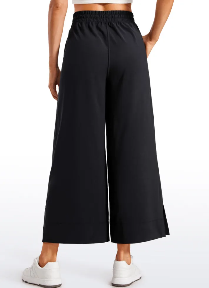 Outlet CRZ YOGA Feathery-Fit Soft Wide Leg High Waisted Capri Pants with Pockets 25''
