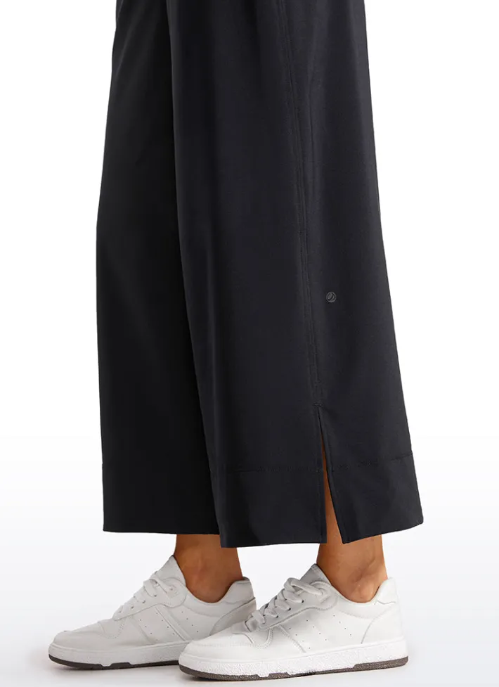 Outlet CRZ YOGA Feathery-Fit Soft Wide Leg High Waisted Capri Pants with Pockets 25''