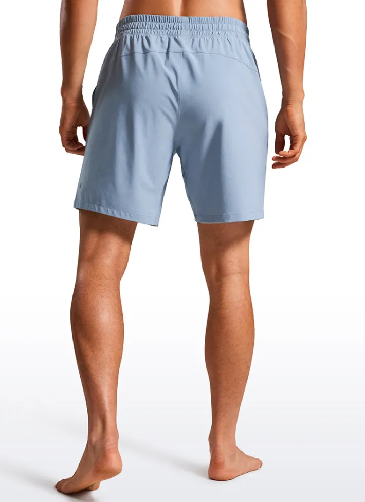 Clearance CRZ YOGA Feathery-Fit Swim Trunks 7'' with Zipper Pockets