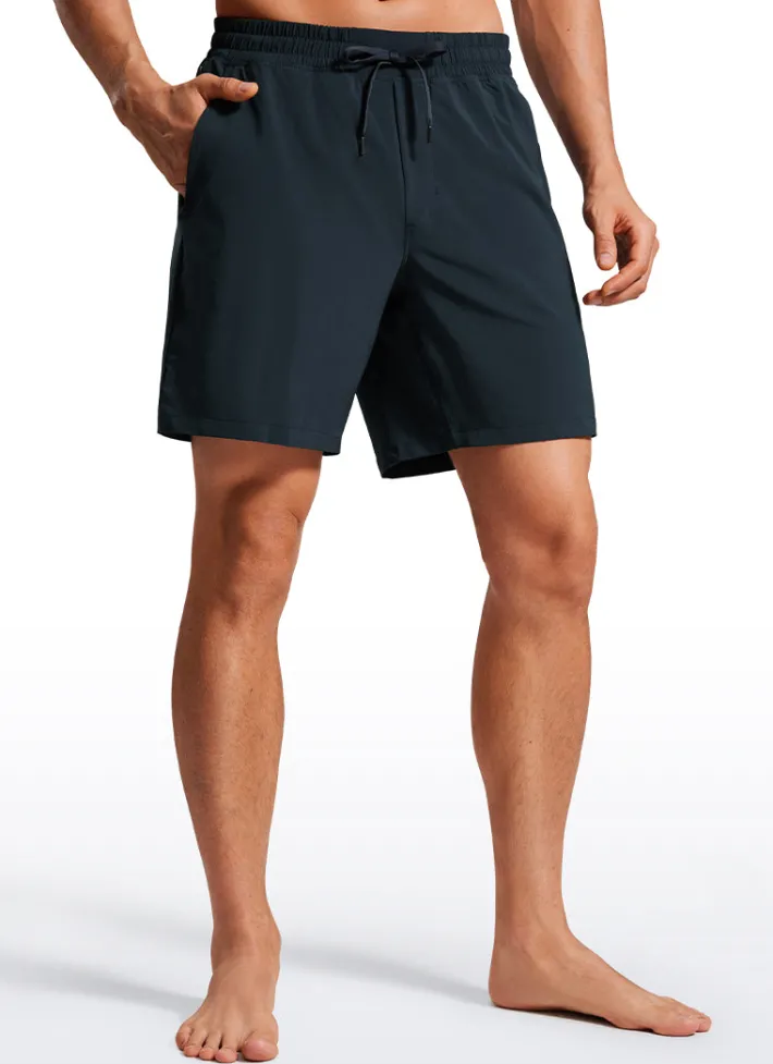 Clearance CRZ YOGA Feathery-Fit Swim Trunks 7'' with Zipper Pockets