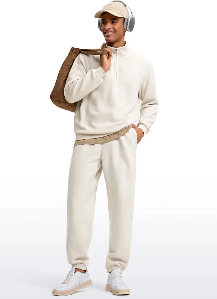 Store CRZ YOGA Fleece Lined Half Zip Sweatshirts Mock Neck
