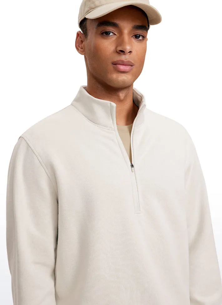 Store CRZ YOGA Fleece Lined Half Zip Sweatshirts Mock Neck