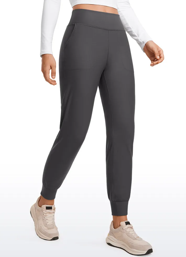 Clearance CRZ YOGA Fleece Lined Soft Workout Joggers with Pockets 27.5"