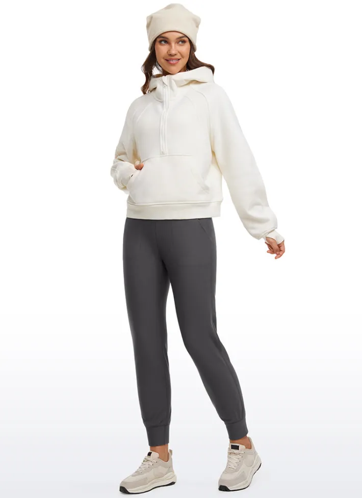 Clearance CRZ YOGA Fleece Lined Soft Workout Joggers with Pockets 27.5"