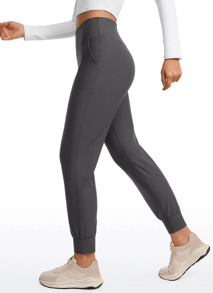 Clearance CRZ YOGA Fleece Lined Soft Workout Joggers with Pockets 27.5"