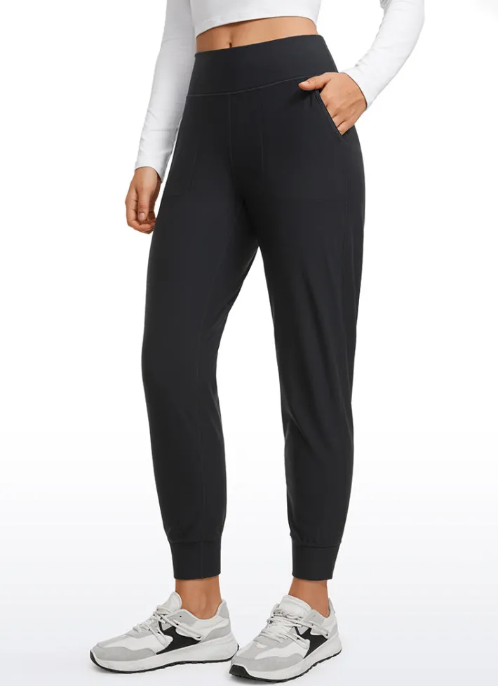 Clearance CRZ YOGA Fleece Lined Soft Workout Joggers with Pockets 27.5"