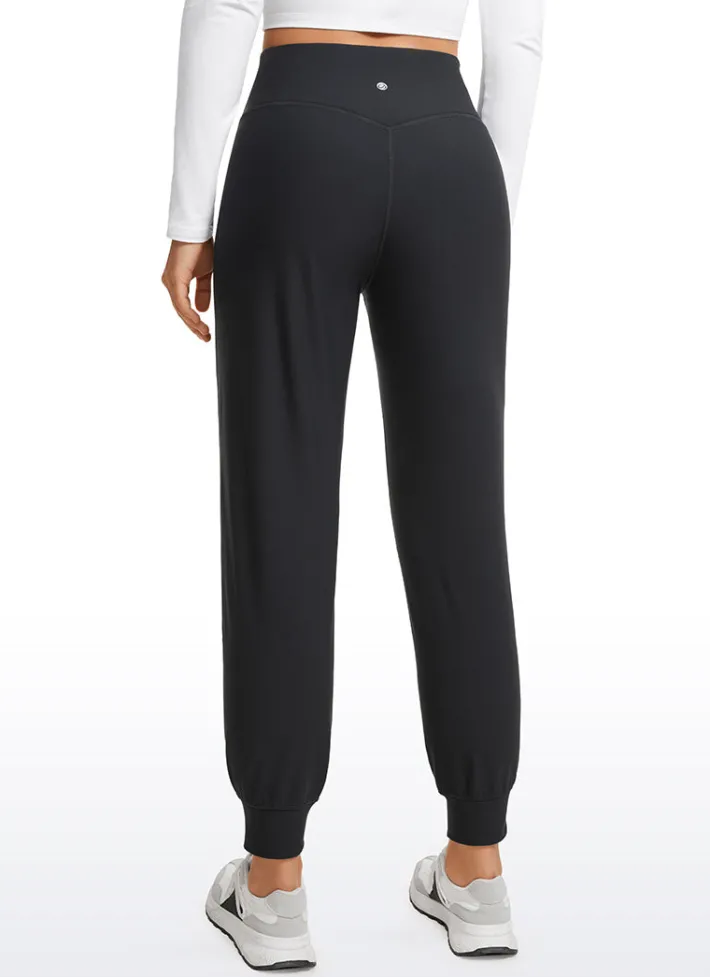 Clearance CRZ YOGA Fleece Lined Soft Workout Joggers with Pockets 27.5"