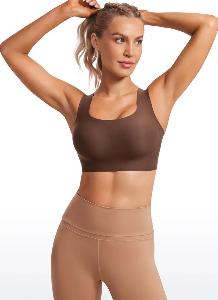 Best CRZ YOGA Flex Sculpt Racerback Sports Bra U Neck