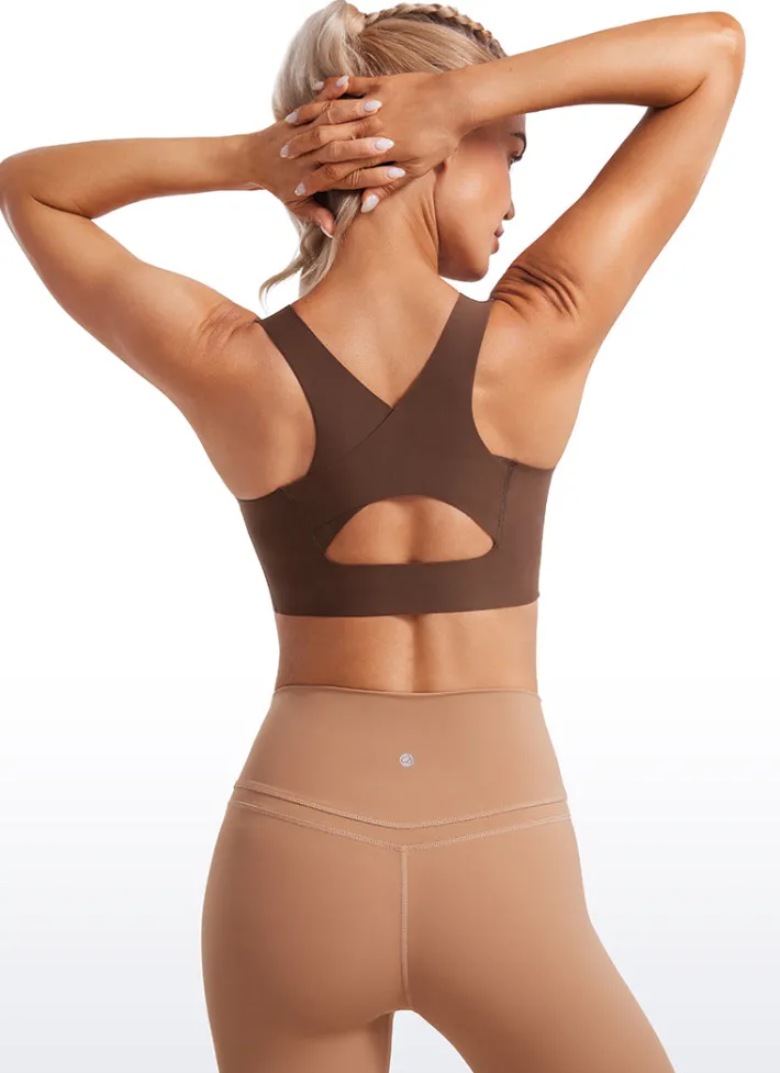 Best CRZ YOGA Flex Sculpt Racerback Sports Bra U Neck