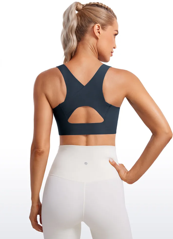Best CRZ YOGA Flex Sculpt Racerback Sports Bra U Neck
