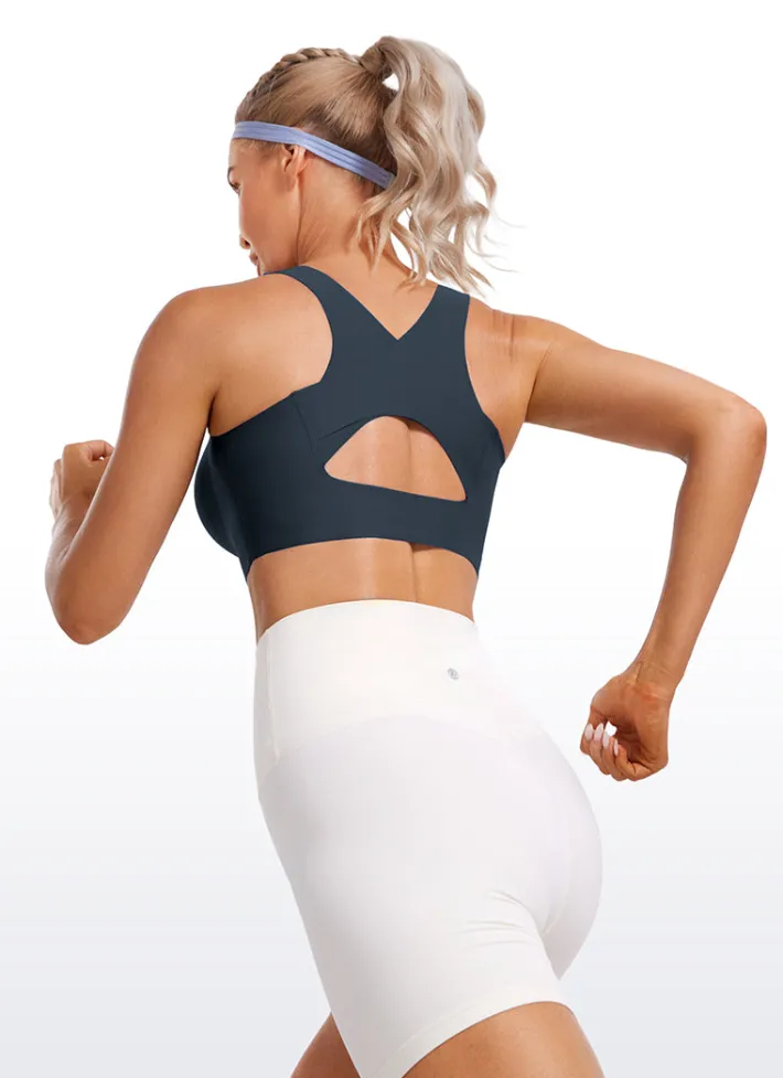 Best CRZ YOGA Flex Sculpt Racerback Sports Bra U Neck