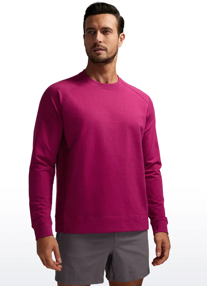 Best Sale CRZ YOGA French Terry Pullover Sweatshirts with Zip Pockets
