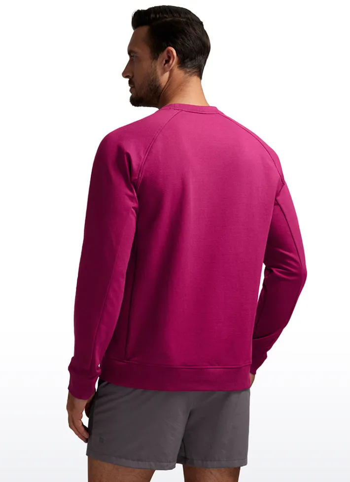 Best Sale CRZ YOGA French Terry Pullover Sweatshirts with Zip Pockets