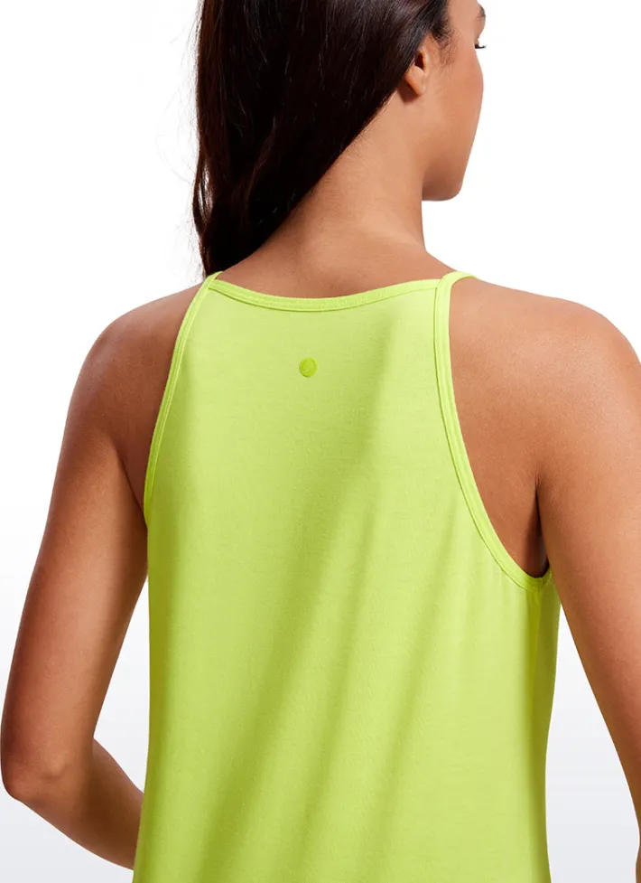 Online CRZ YOGA Halter Hip-Length High Neck Tank