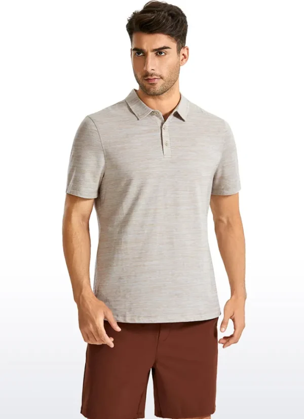 Flash Sale CRZ YOGA Heather Polo Short Sleeves