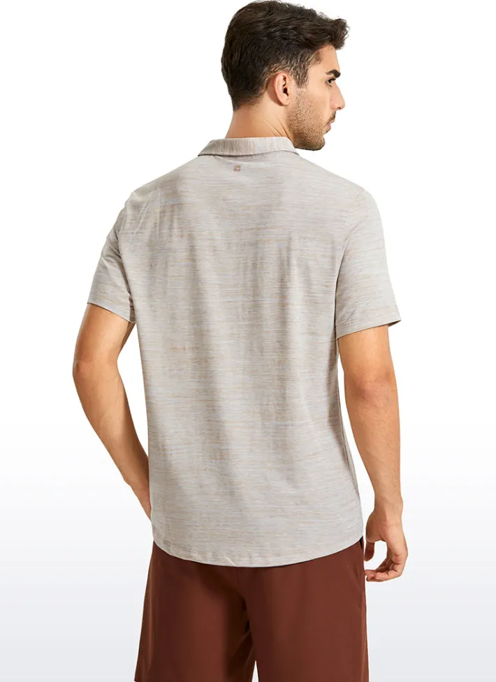 Flash Sale CRZ YOGA Heather Polo Short Sleeves